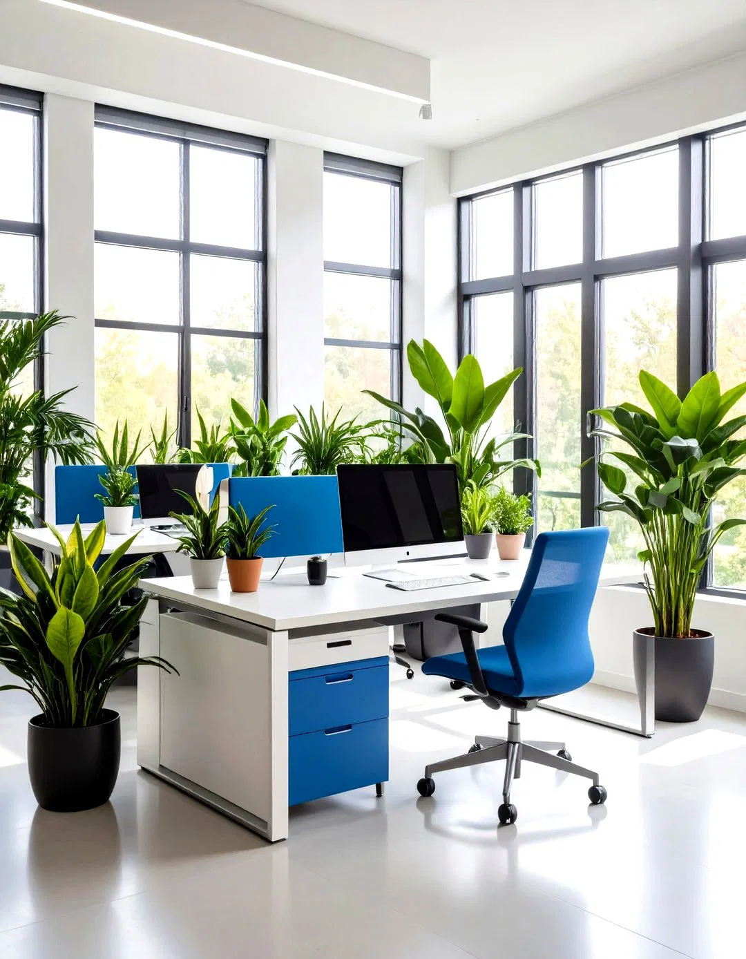 Home Office Stress Relief Plant Arrangements