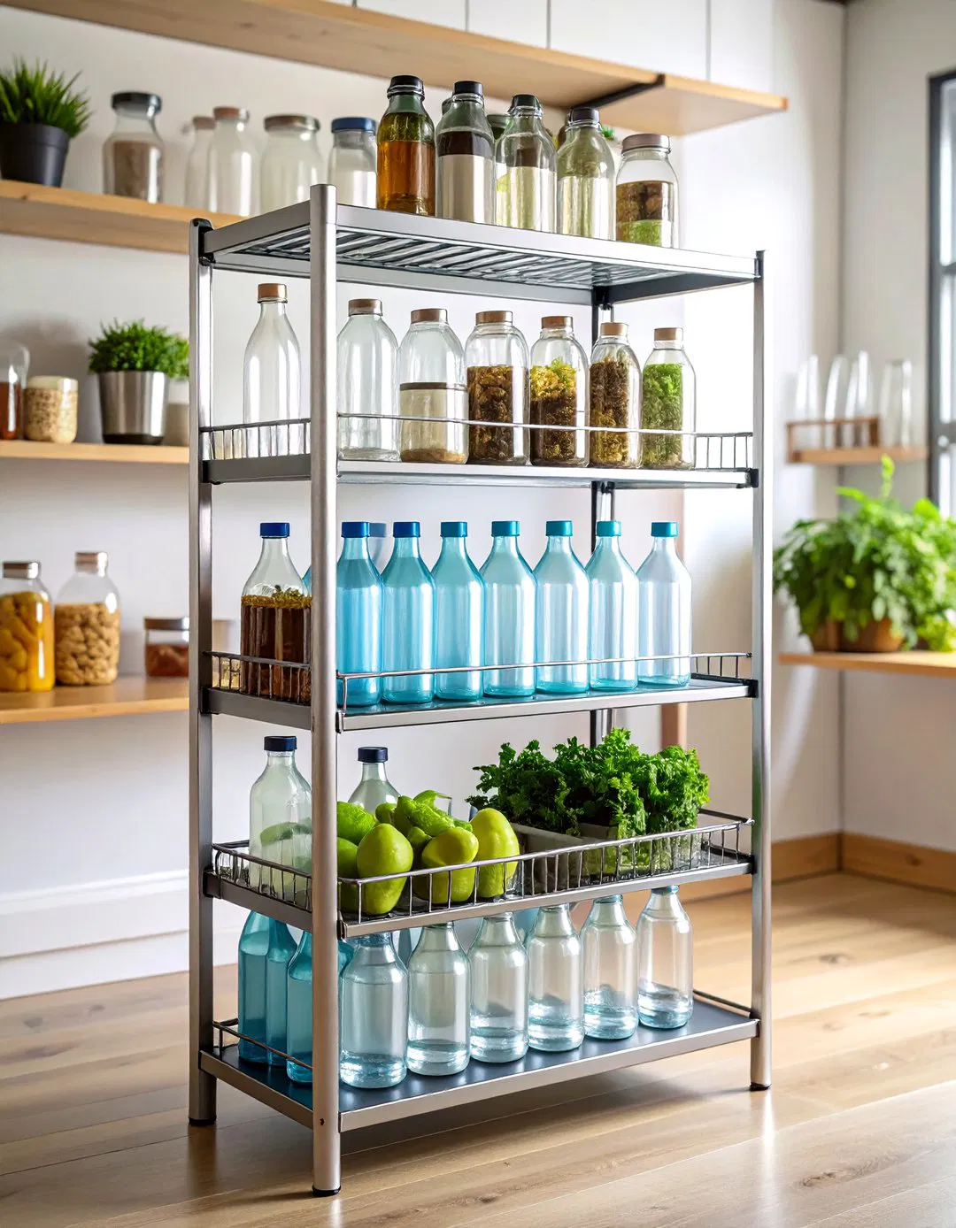 Stackable Water Bottle Rack System