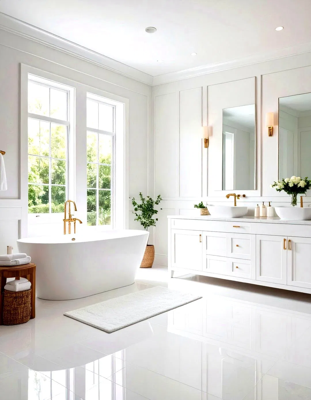 Bathroom Moisture Resistant Panels - Wall Trim Ideas