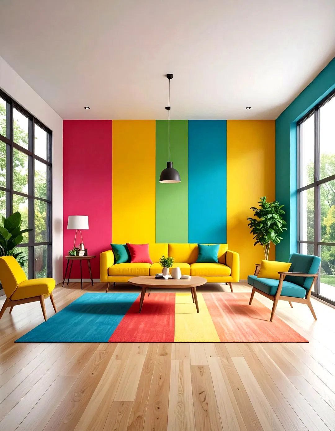 Color Block Panel Designs - Wall Trim Ideas