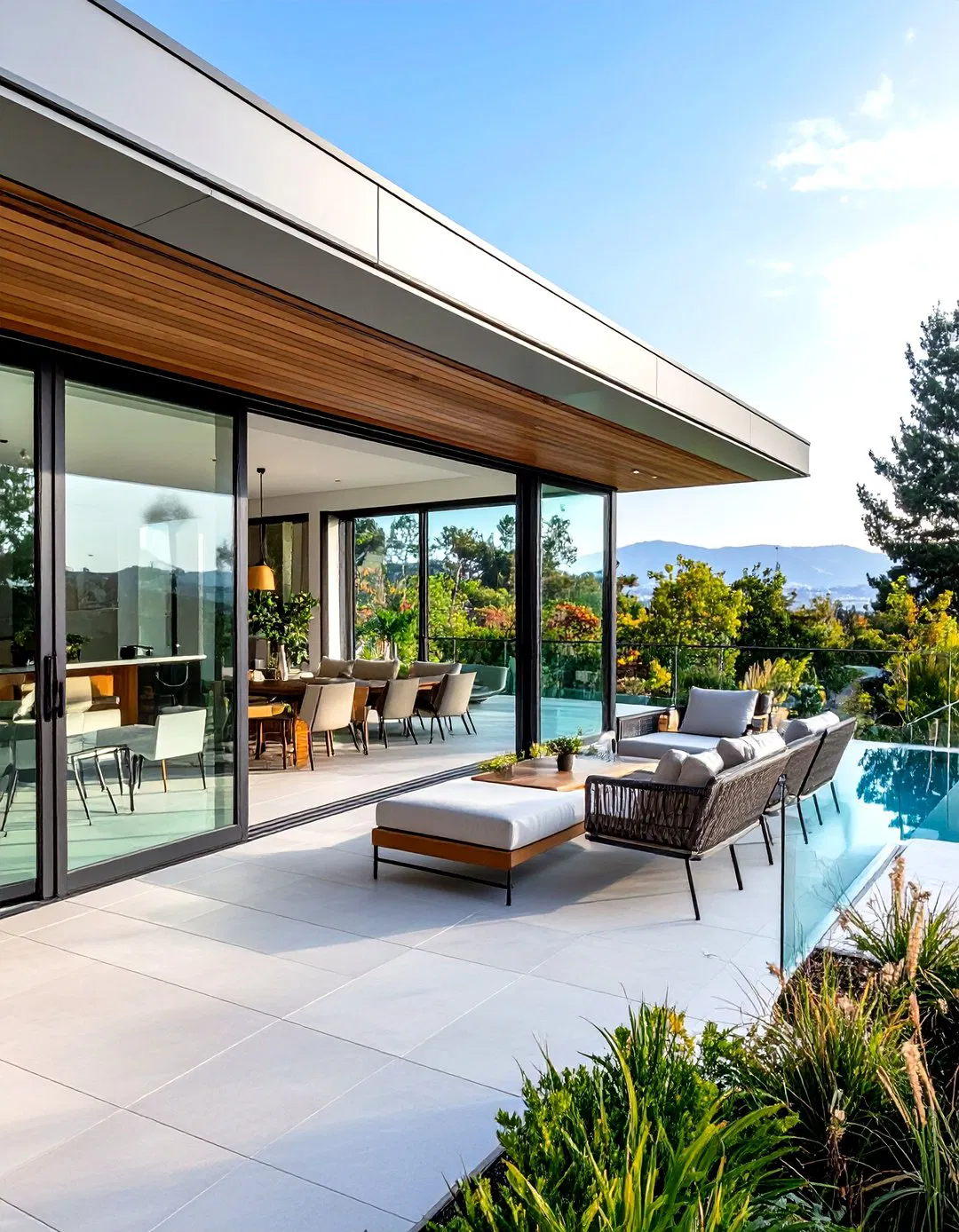 Contemporary Glass Veranda with Transparency