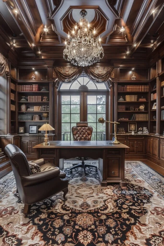 Luxurious Carpeted Home Office