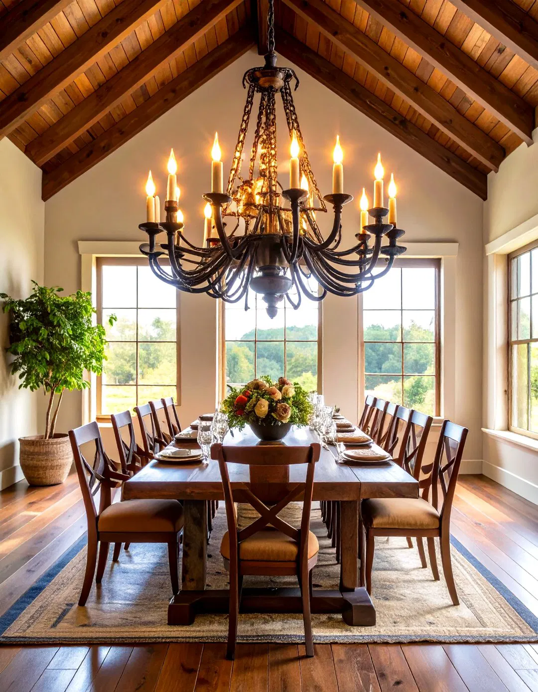 Rustic Chandelier Centerpieces