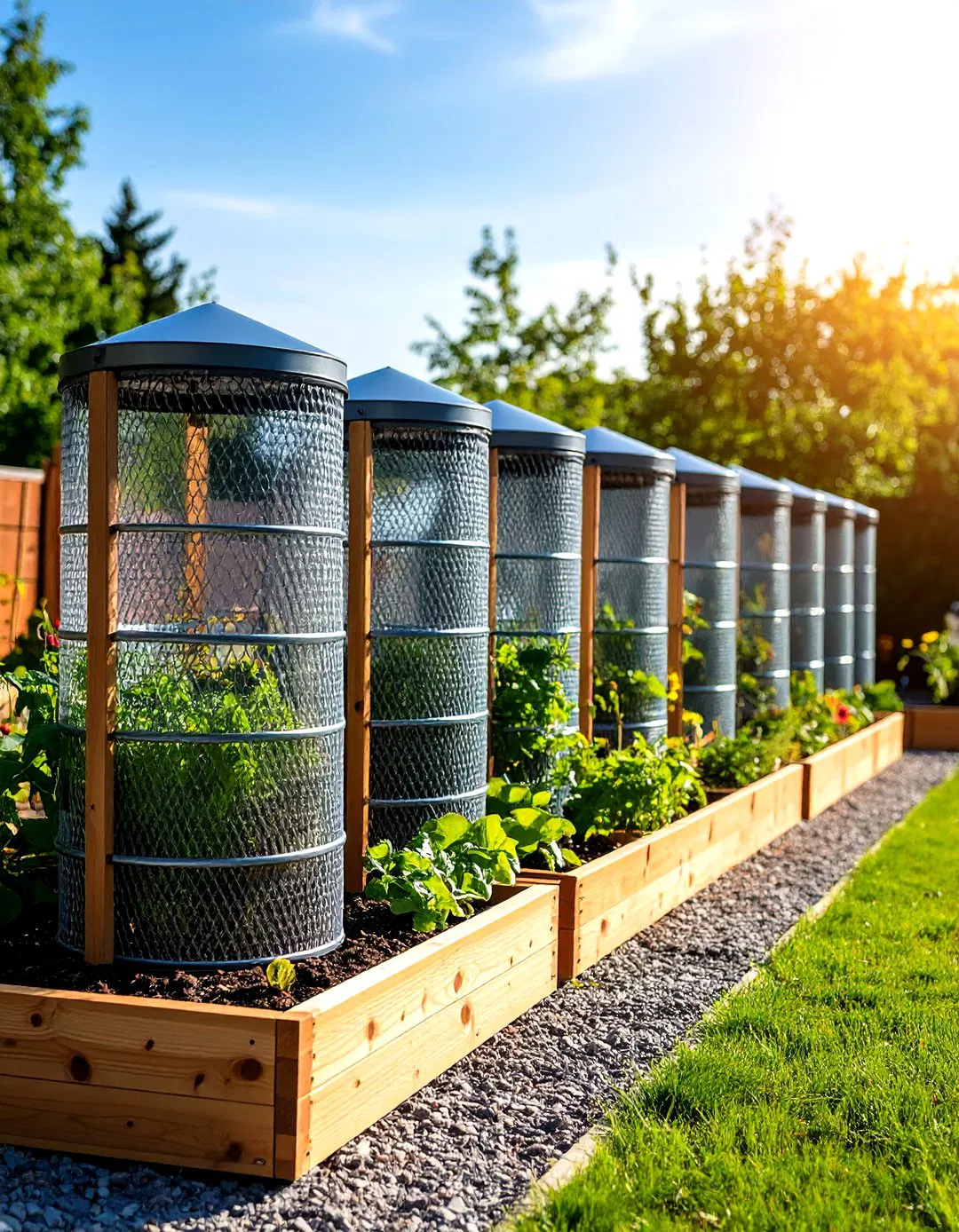 Hardware Cloth Cylinders for Targeted Plant Defense