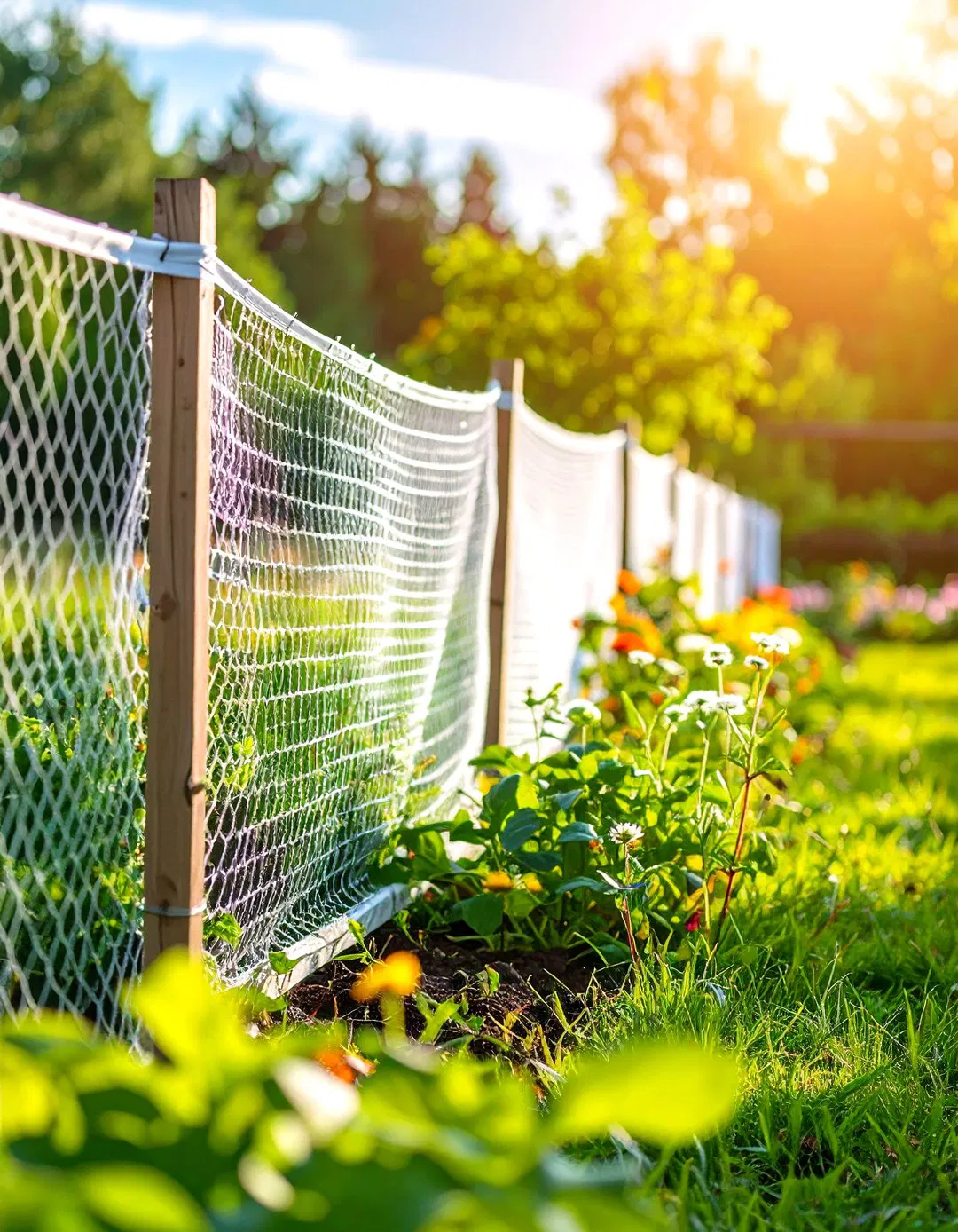 Lightweight Plastic Mesh for Temporary Garden Protection