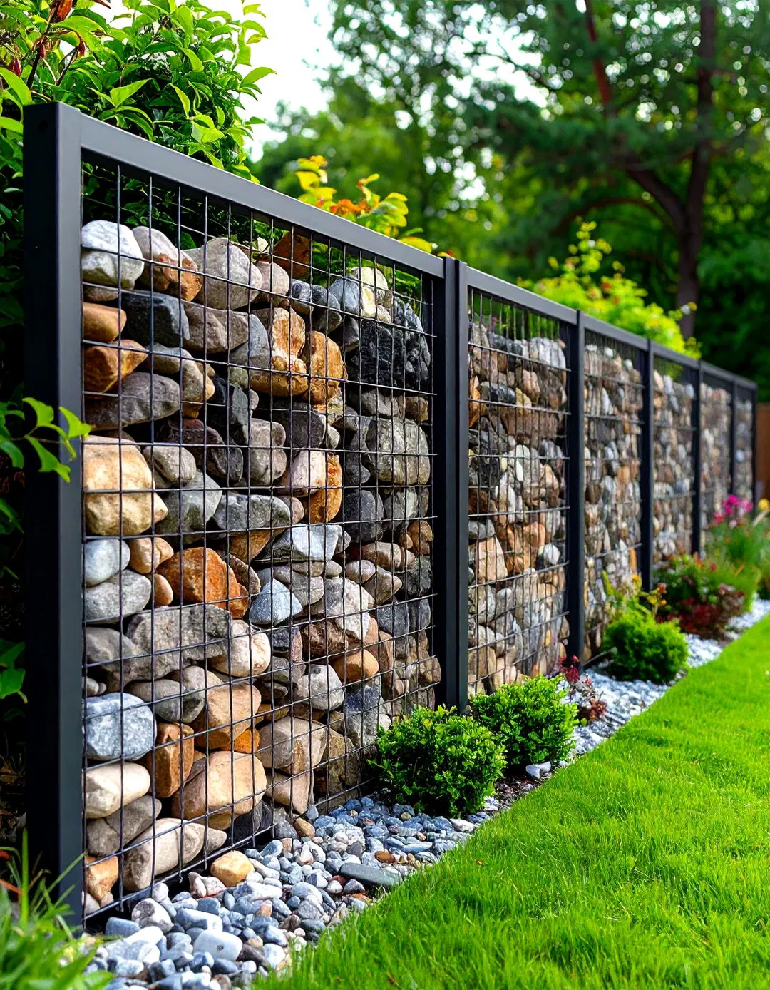 Industrial-Style Gabion Walls for Durable Boundaries