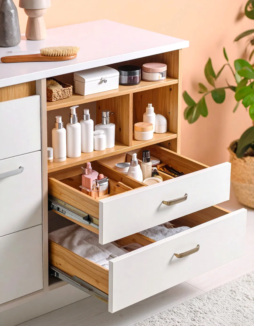 Pull-Out Drawer Organizers for Vanities - Vanity Storage Ideas