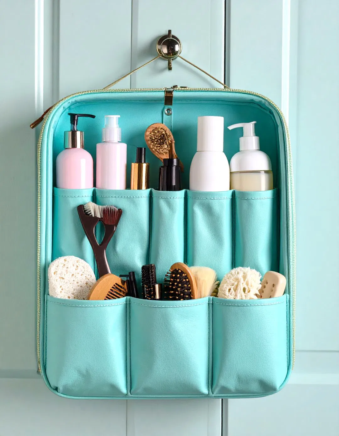 Over-the-Door Hanging Organizers - Vanity Storage Ideas