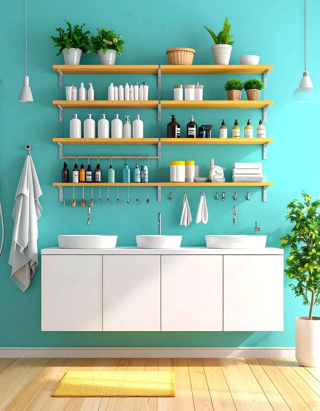 Wall-Mounted Organizer Systems - Vanity Storage Ideas