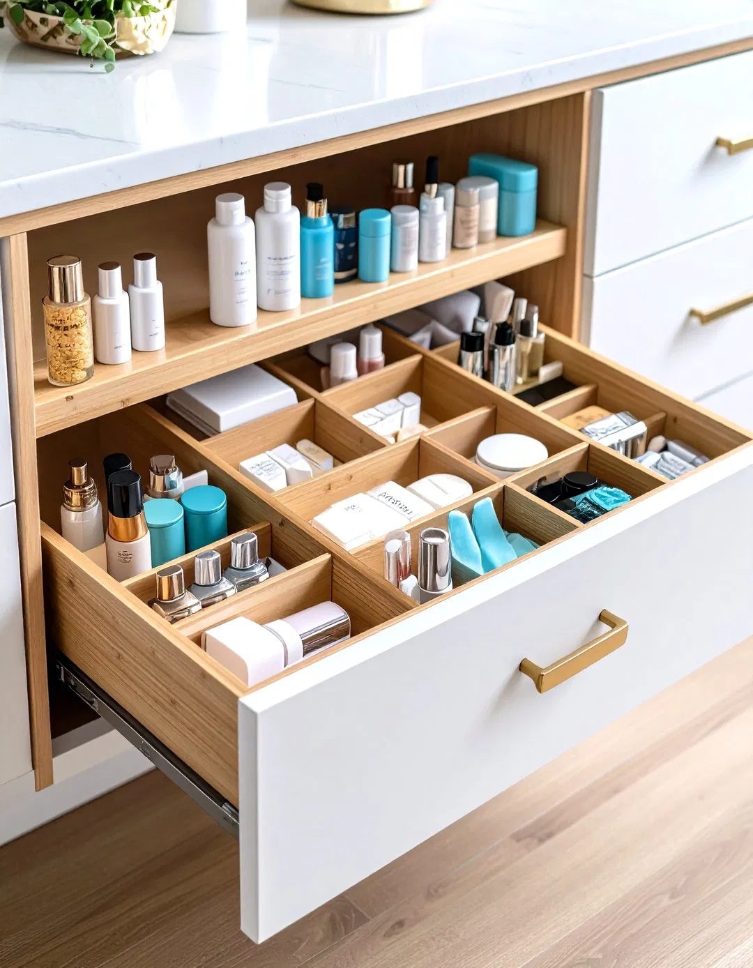 Sliding Organizers for Vanity Drawers - Vanity Storage Ideas