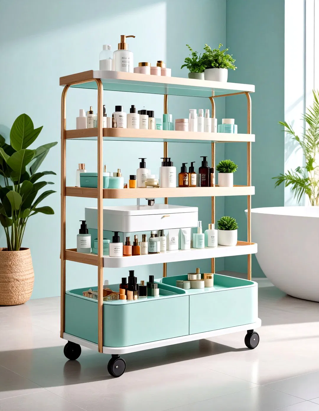 Mobile Beauty Carts - Vanity Storage Ideas