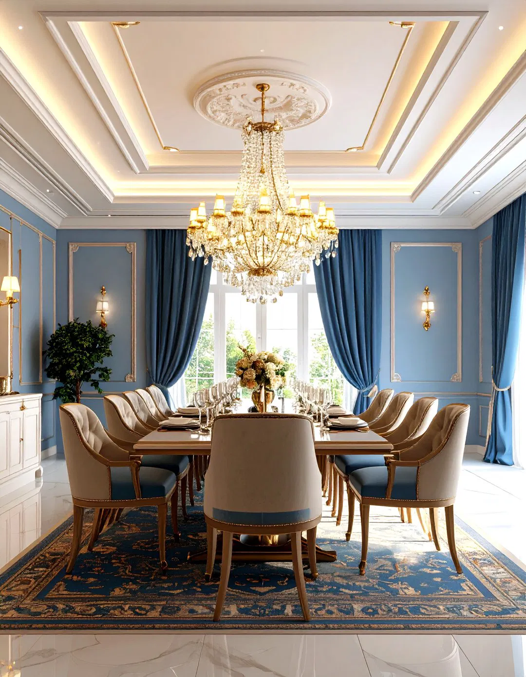 Crown Molding Layered Tray Ceiling
