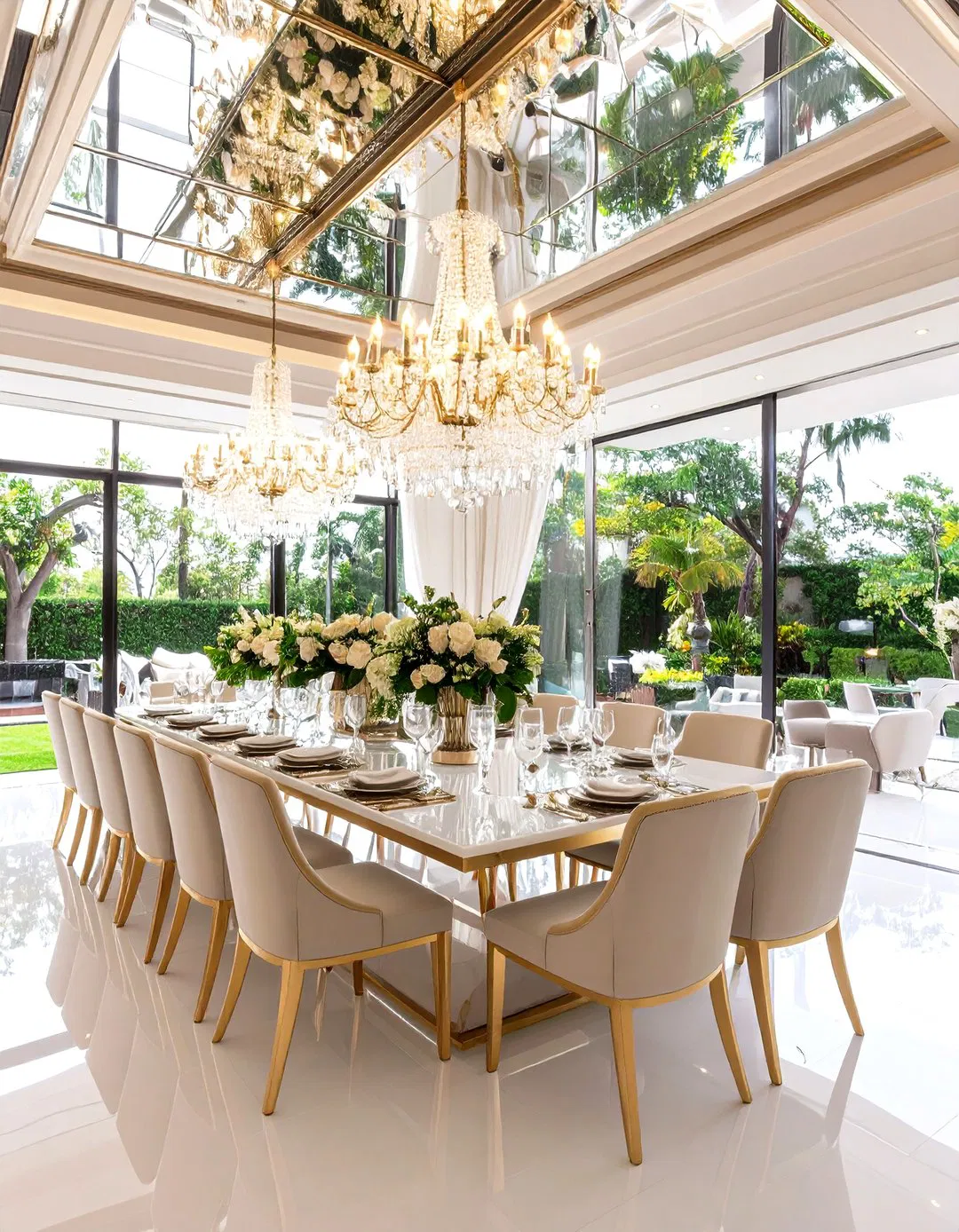 Mirrored Glam Tray Ceiling