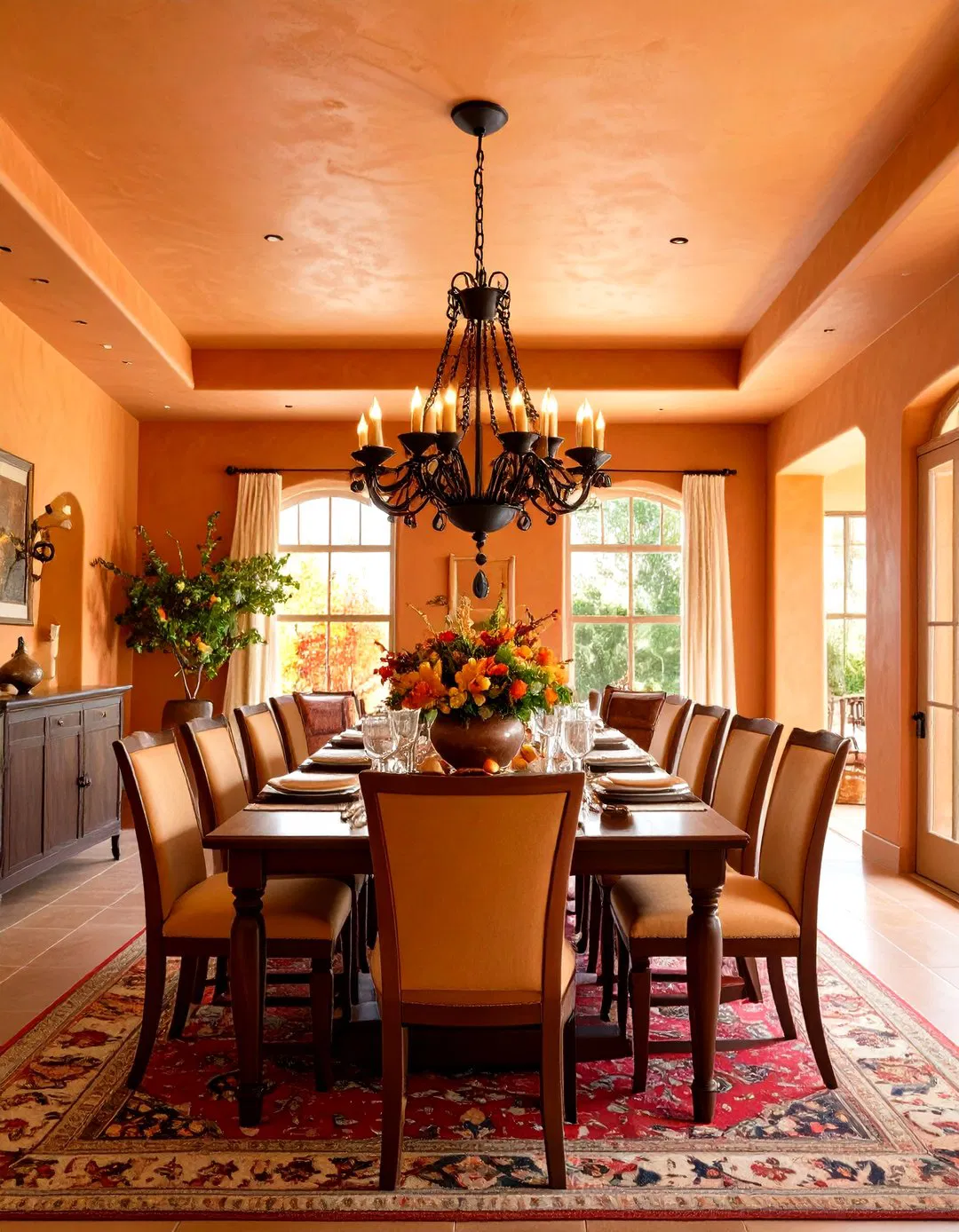 Mediterranean Textured Plaster Tray Ceiling