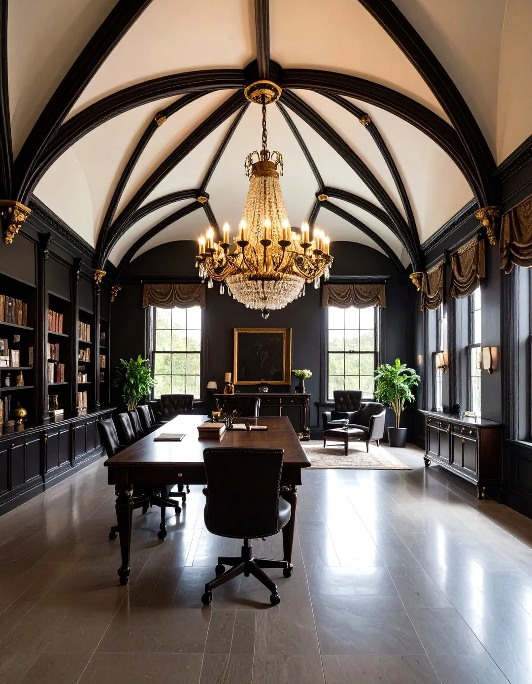 Gothic Revival Cathedral Tray Ceiling