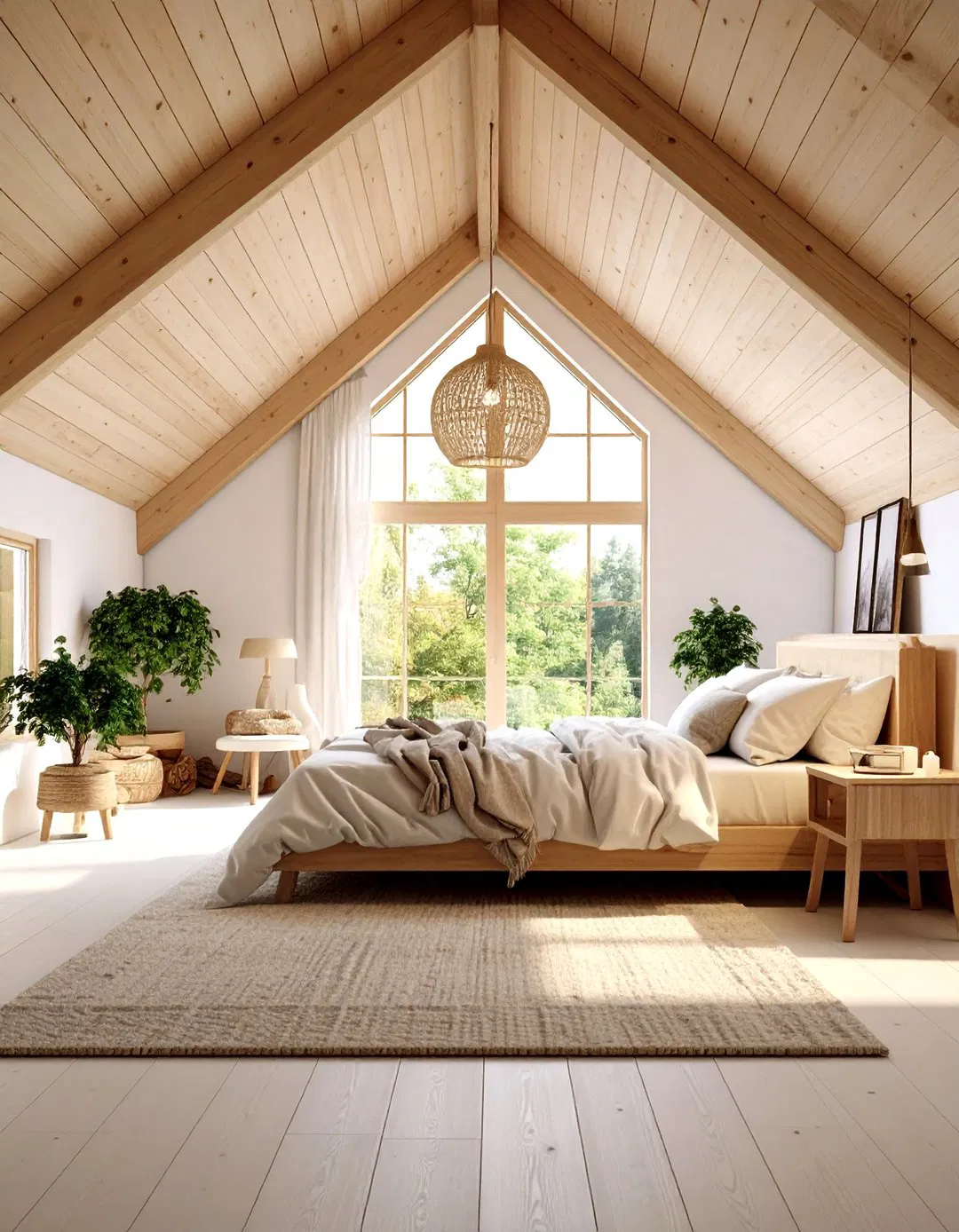Scandinavian Light Wood Tray Ceiling