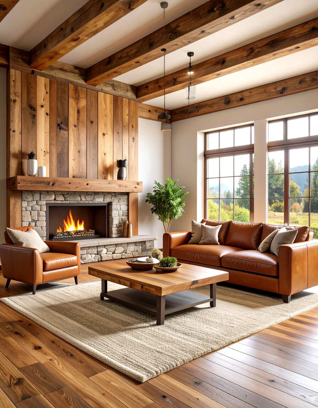 Cozy Rustic Entertainment Space - TV Room Ideas