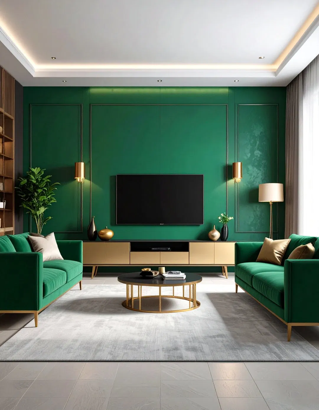 Bold Accent Wall Focus - TV Room Ideas