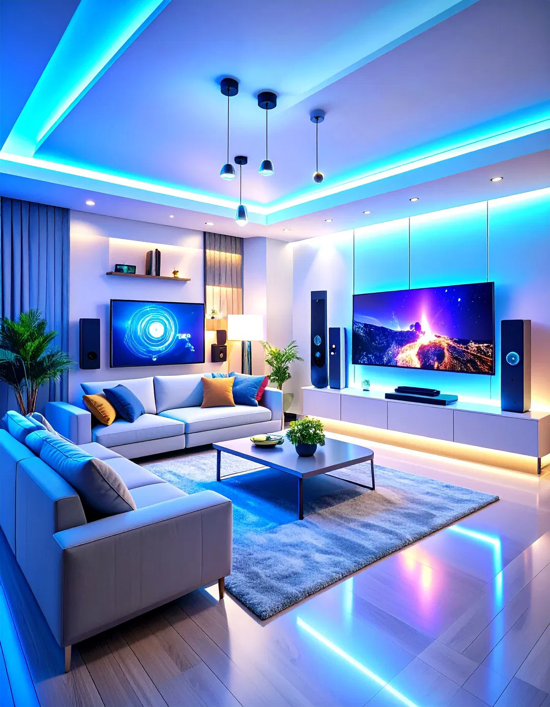 Tech Forward Smart Room - TV Room Ideas
