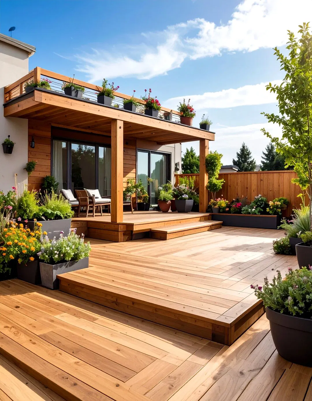 Multi Level Deck Paradise - Townhouse Backyard Ideas