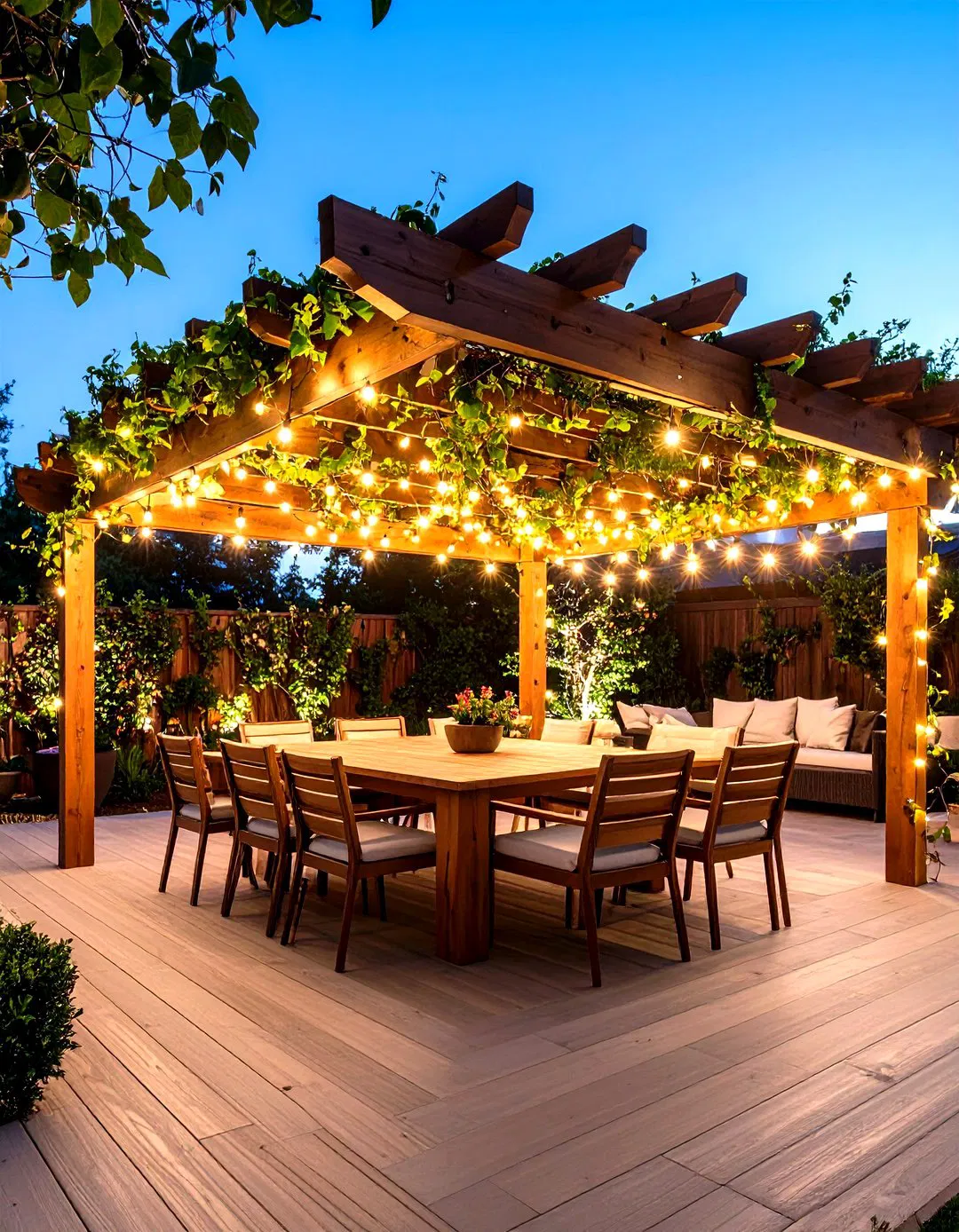 Pergola Dining Pavilion - Townhouse Backyard Ideas