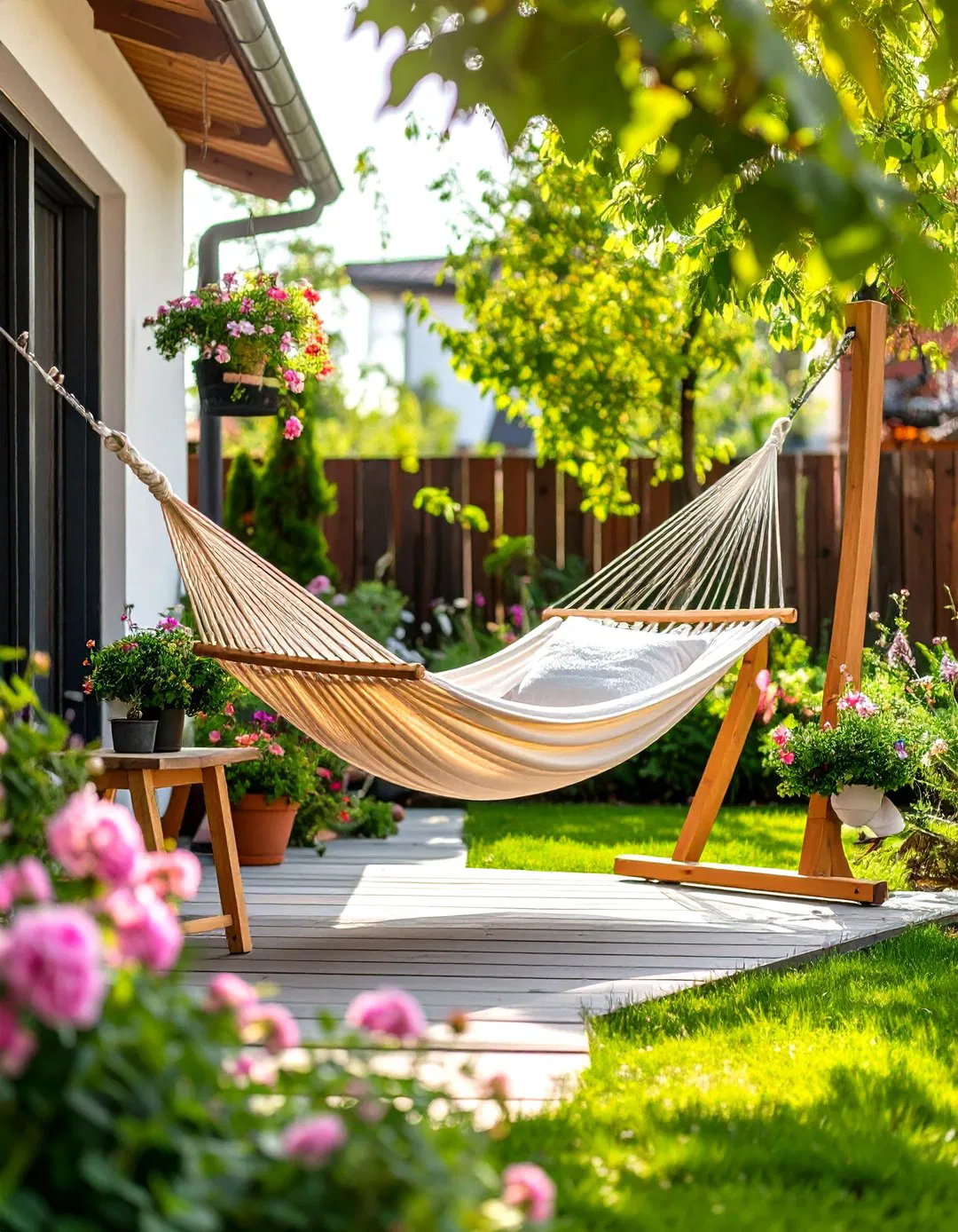 Hammock Hanging Sanctuary - Townhouse Backyard Ideas
