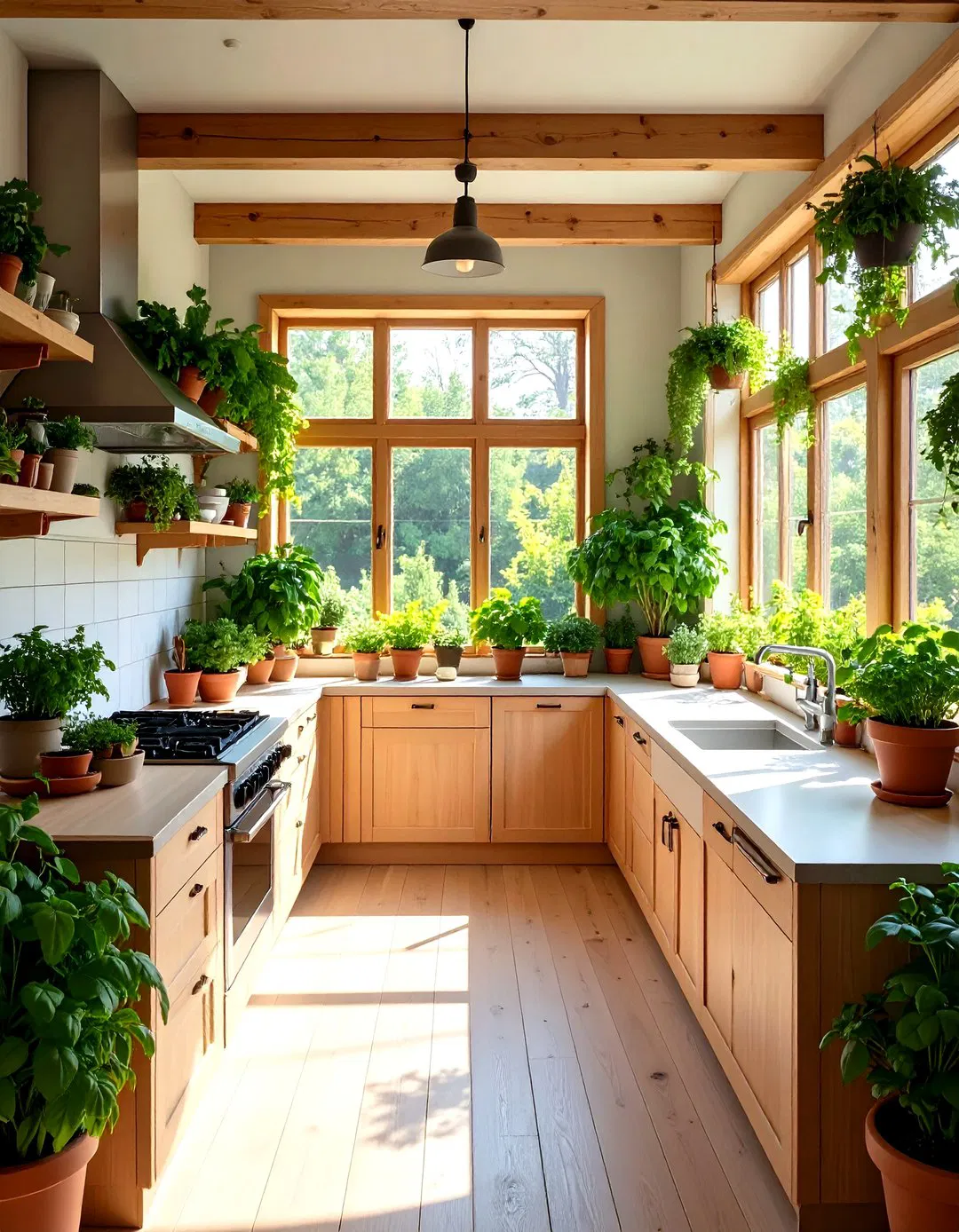 Tropical Herb Garden Window Installation