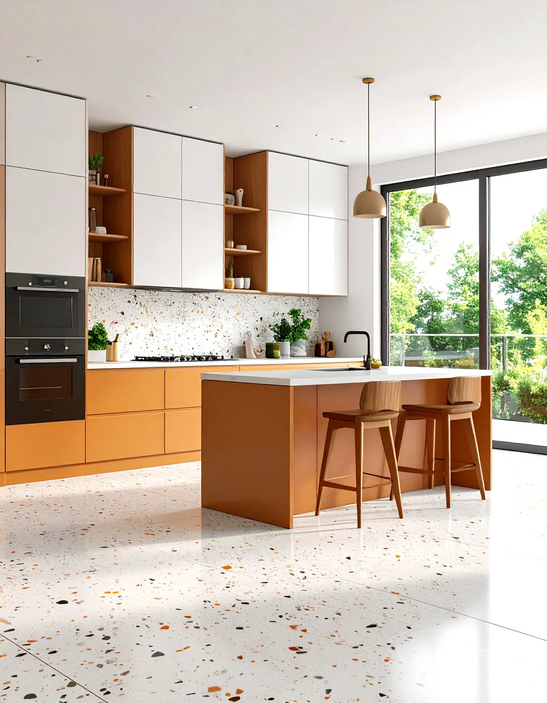 Large Format Terrazzo Kitchen Floor