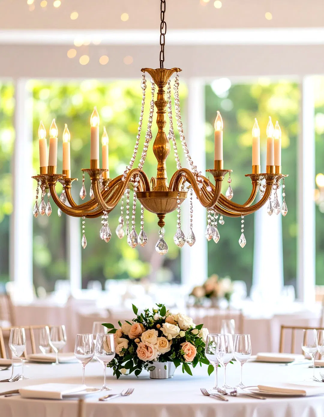 Hanging Crystal Candelabras