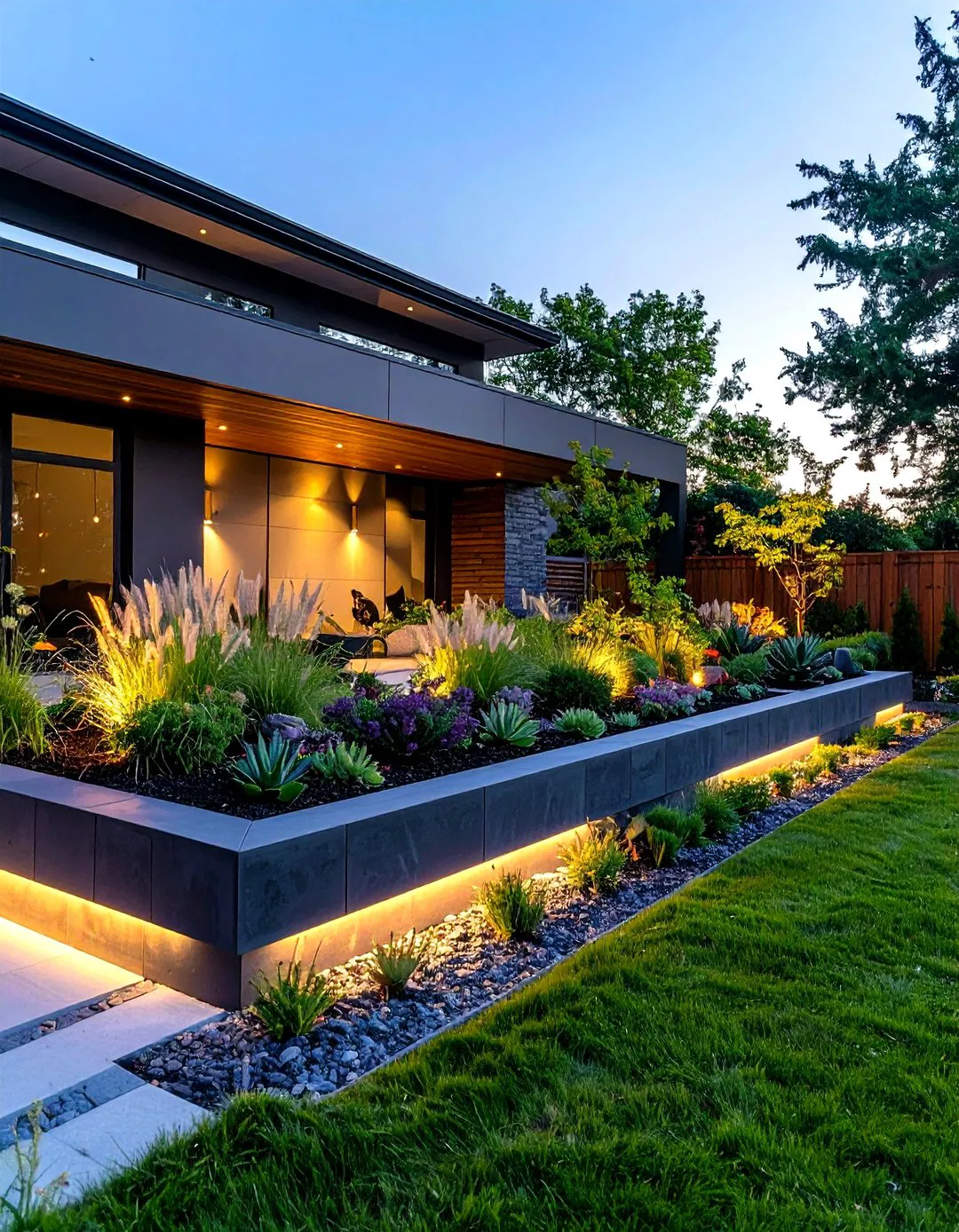 Contemporary Concrete Block Gardens - Tiered Garden Ideas