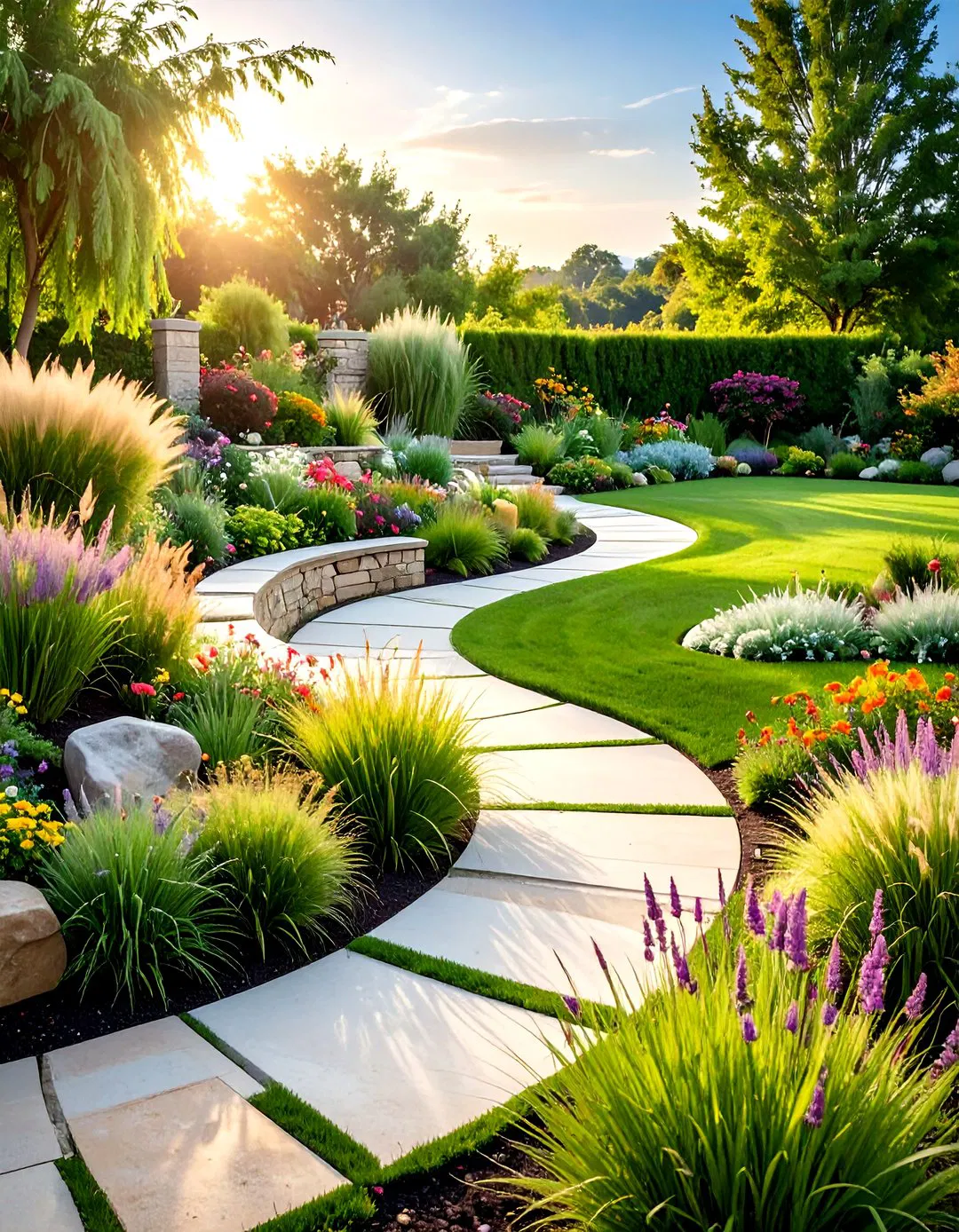 Curvilinear Terraces - Tiered Garden Ideas