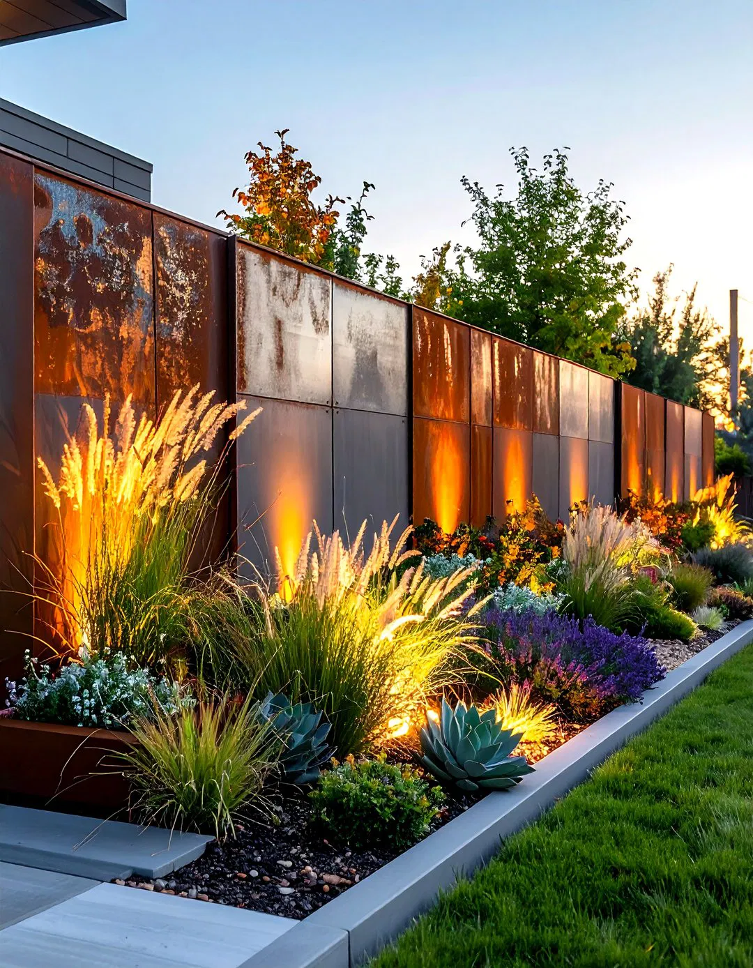 Steel Retaining Walls - Tiered Garden Ideas