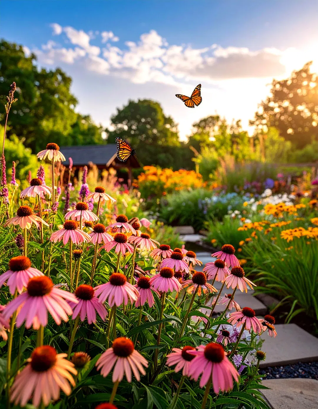 Butterfly-Friendly Terraces - Tiered Garden Ideas