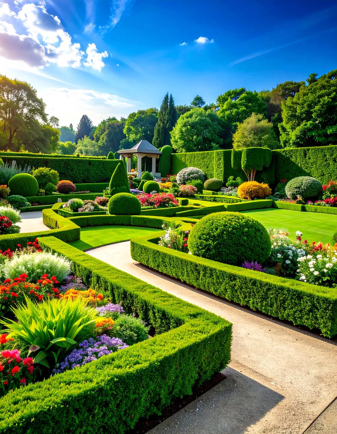 Boxwood Formal Terraces - Tiered Garden Ideas