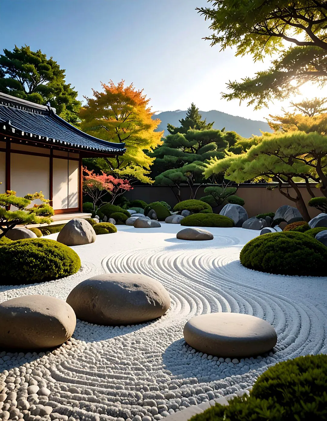 Minimalist Zen Pebble Gardens - Tiered Garden Ideas
