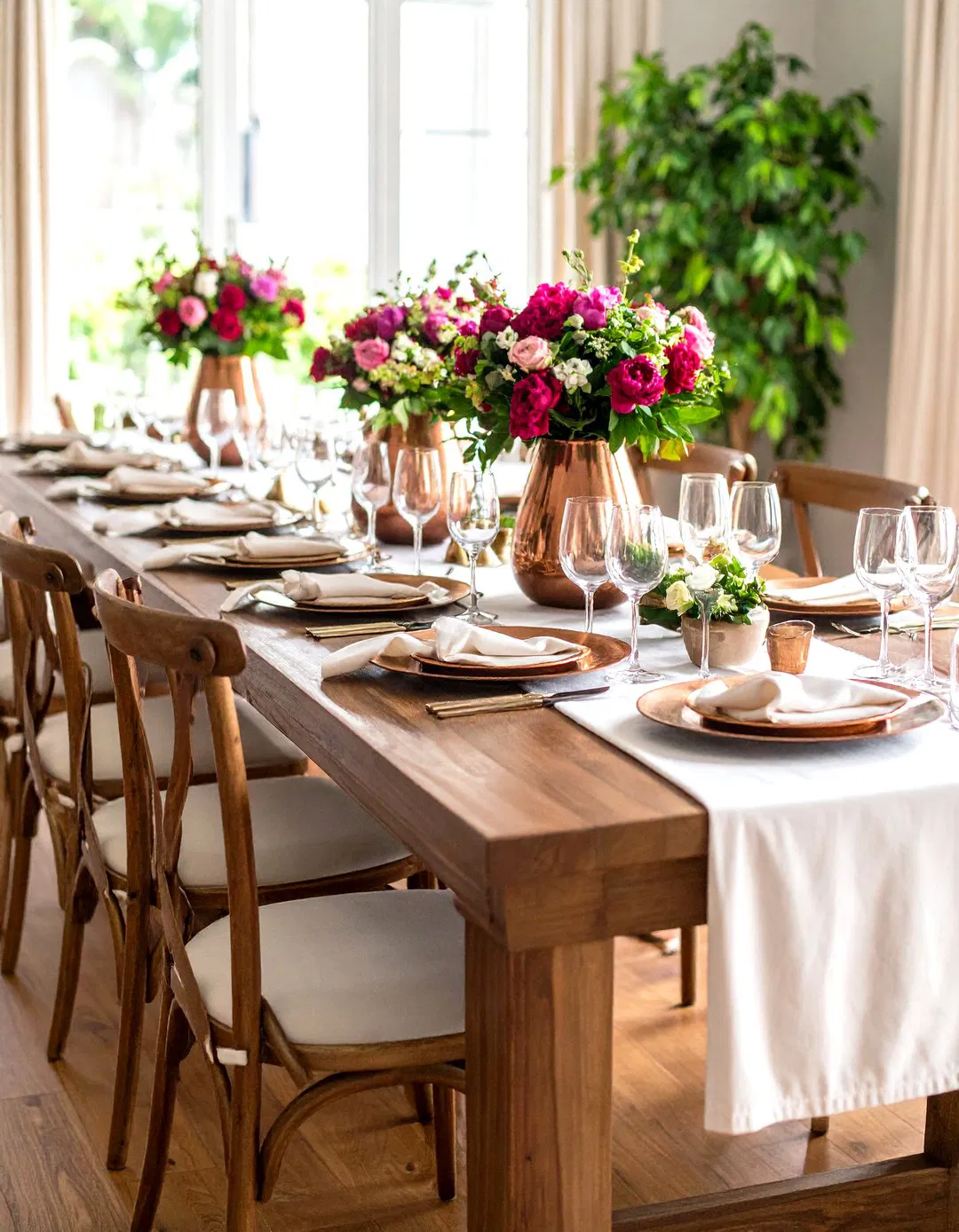 Glamorous Copper Metallic Accents