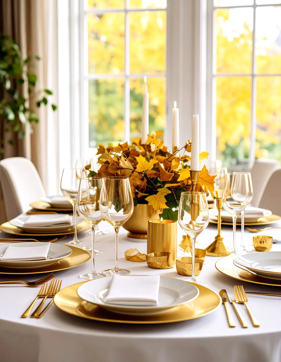 Luxurious Gold Leaf Accents