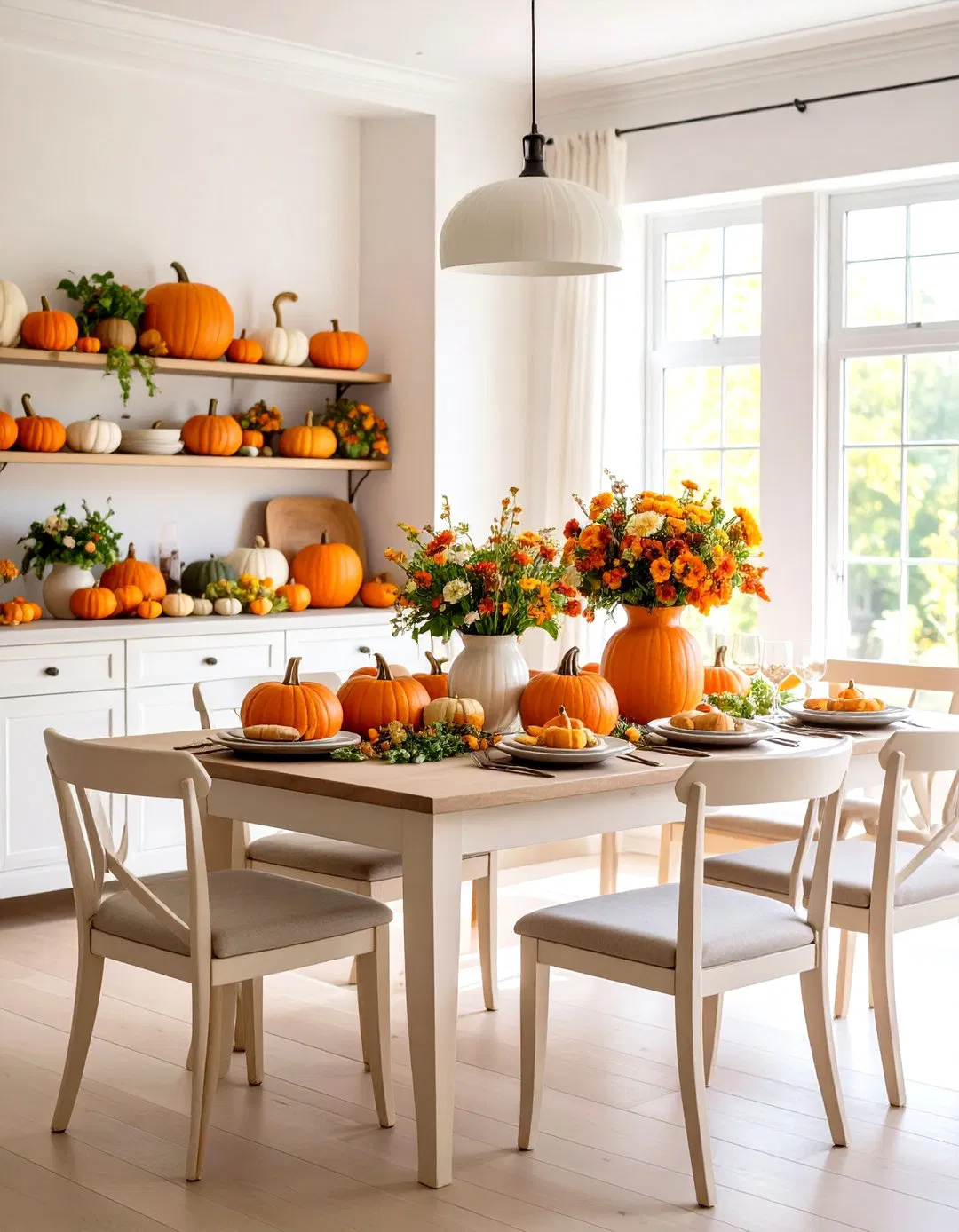 Classic Orange Pumpkin Display