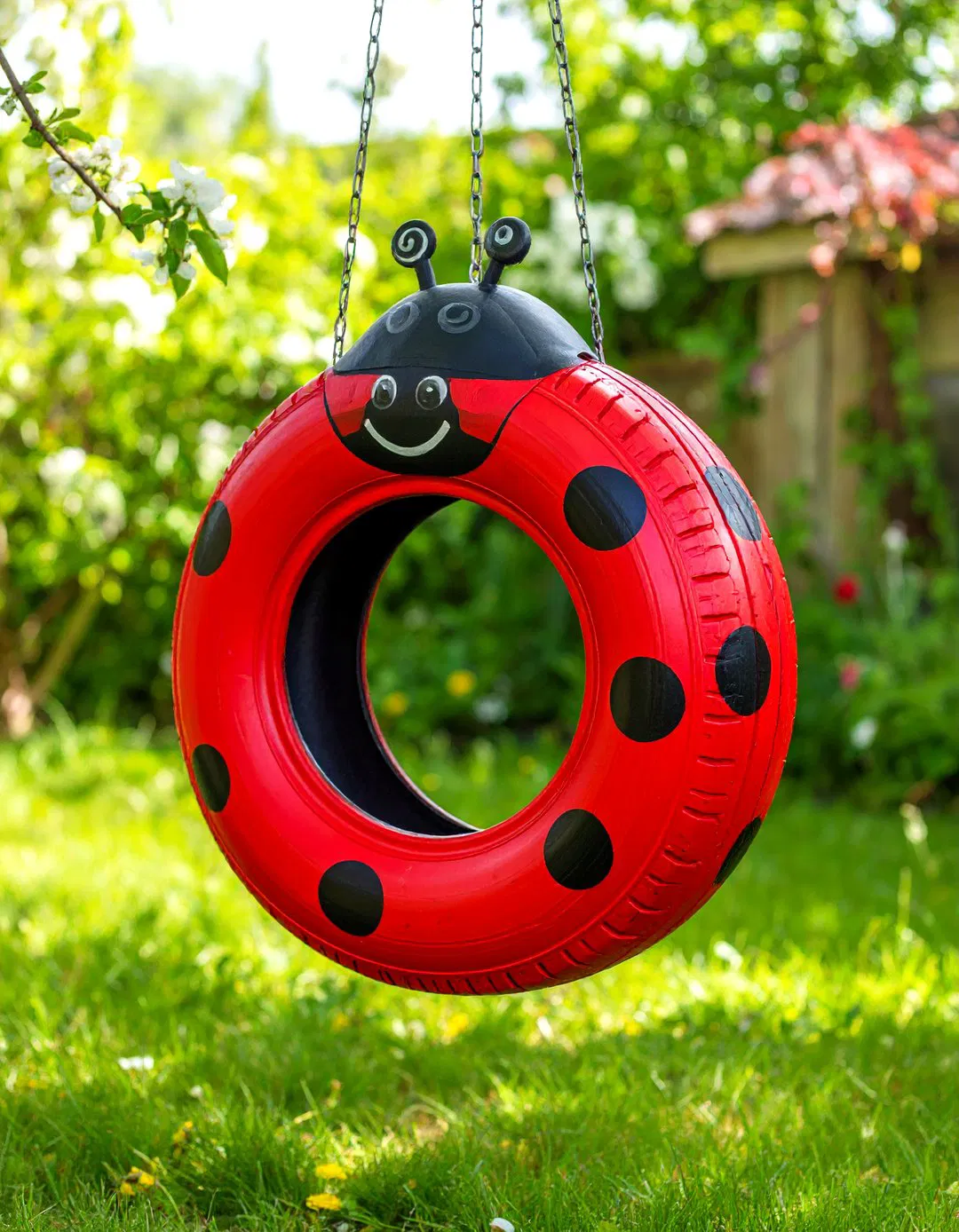 Painted Animal Character Tire Swing