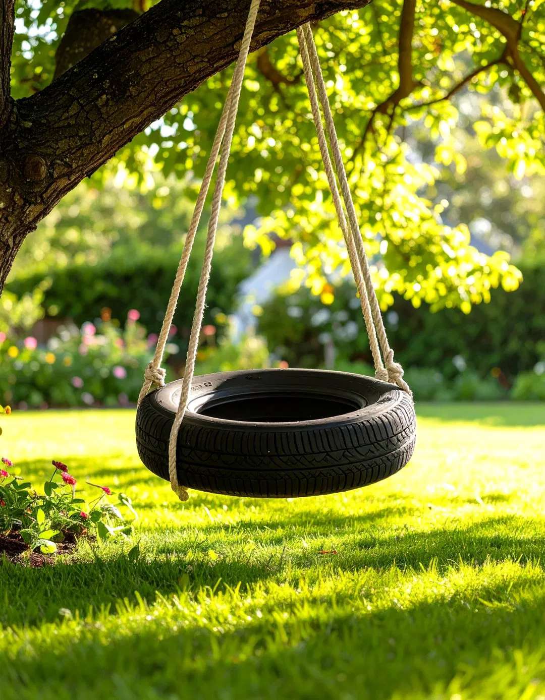 Rope Wrapped Comfort Tire Swing