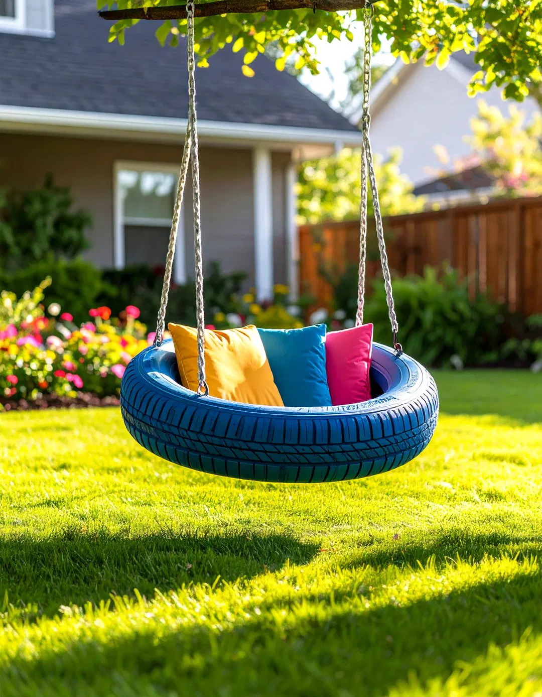 All Weather Plastic Tire Swing