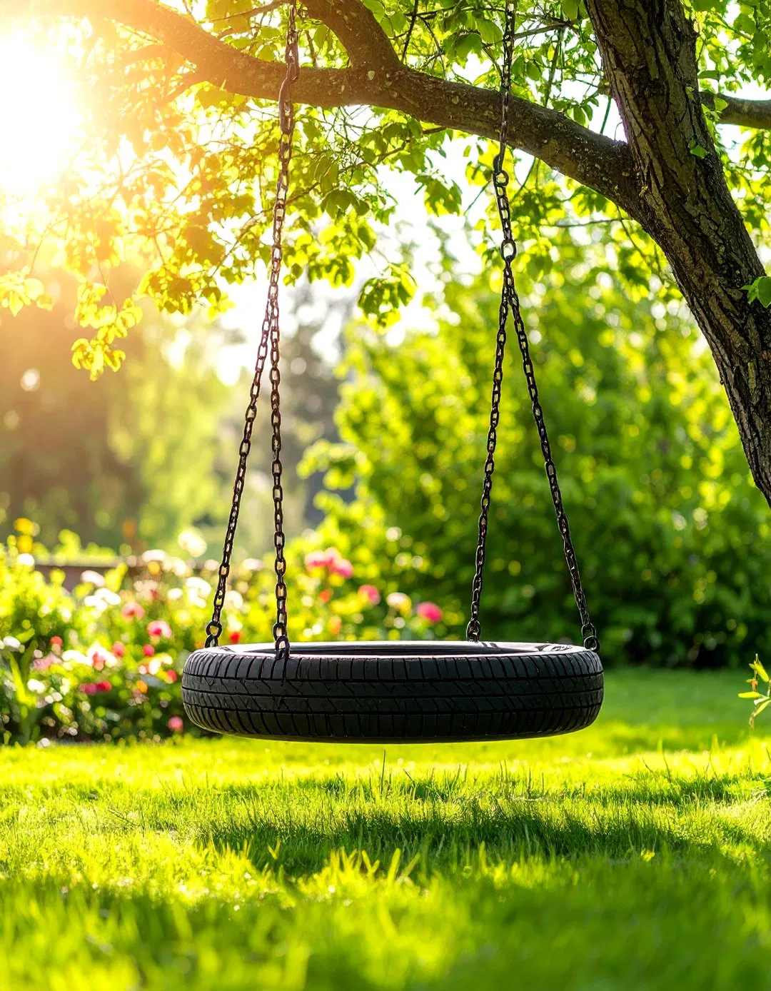 Weather Resistant Chain Tire Swing