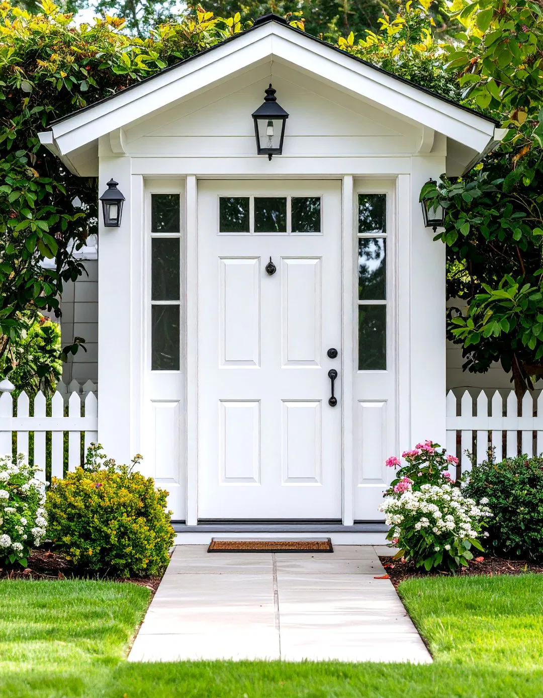 Pickled Oak White Stained Front Door