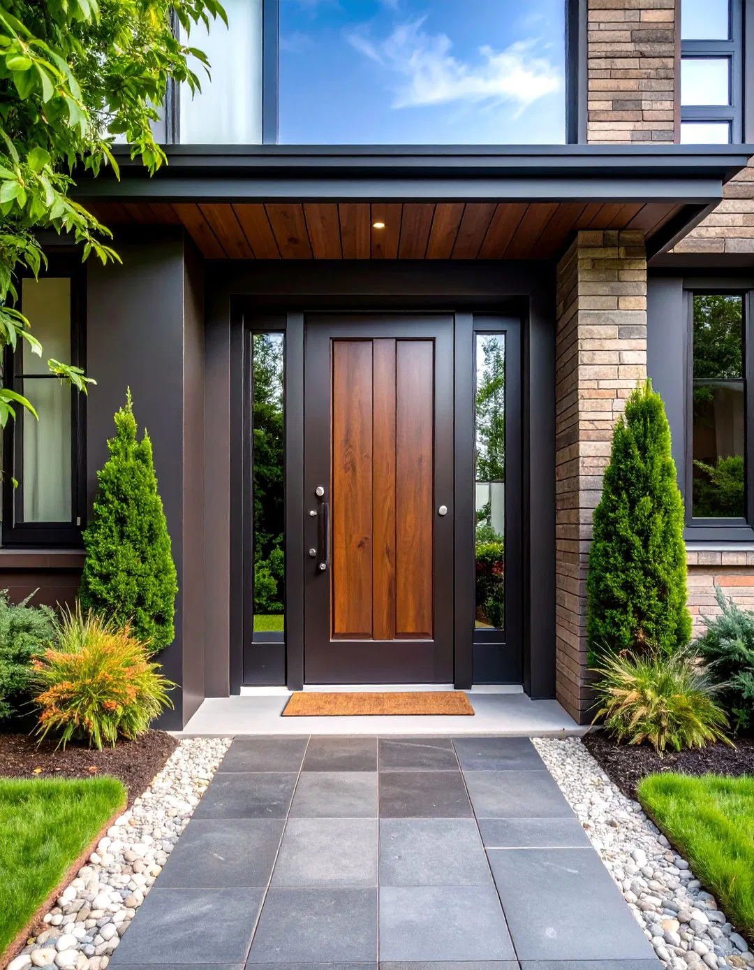 Espresso Black Stained Front Door