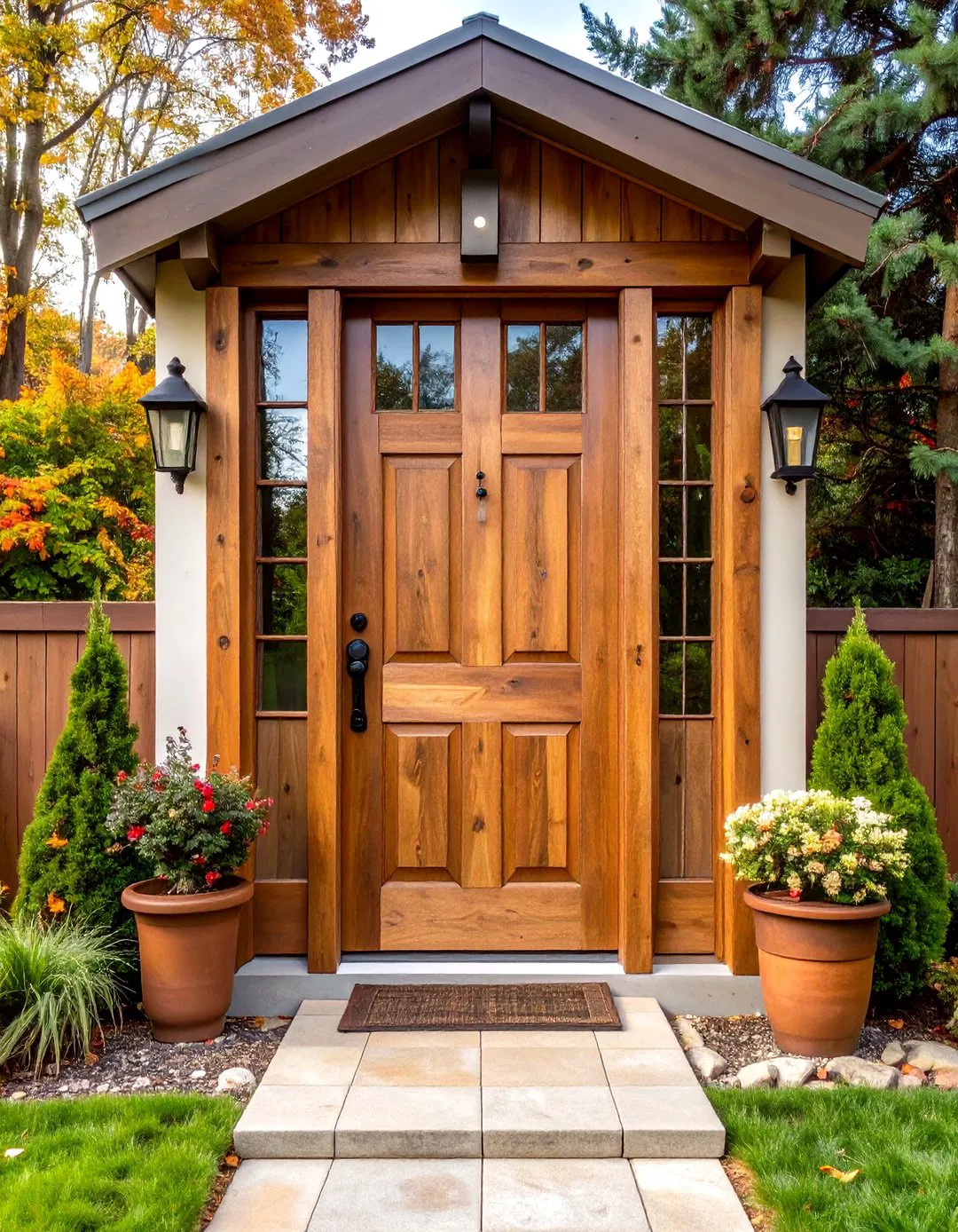 Barnwood Weathered Stained Front Door