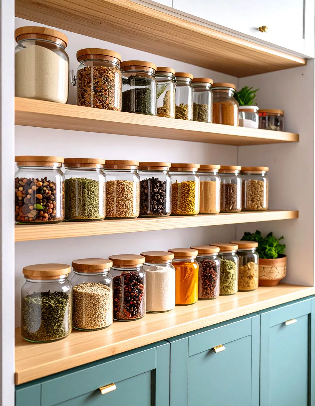 Glass Jar Uniform Storage Systems - 24 Spice Rack Ideas
