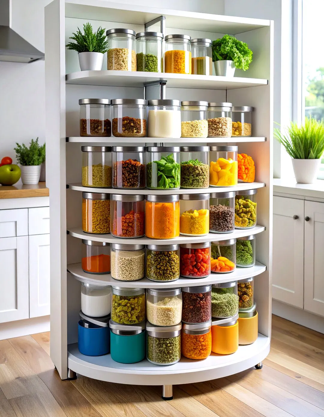 Corner Cabinet Carousel Organizers - 24 Spice Rack Ideas