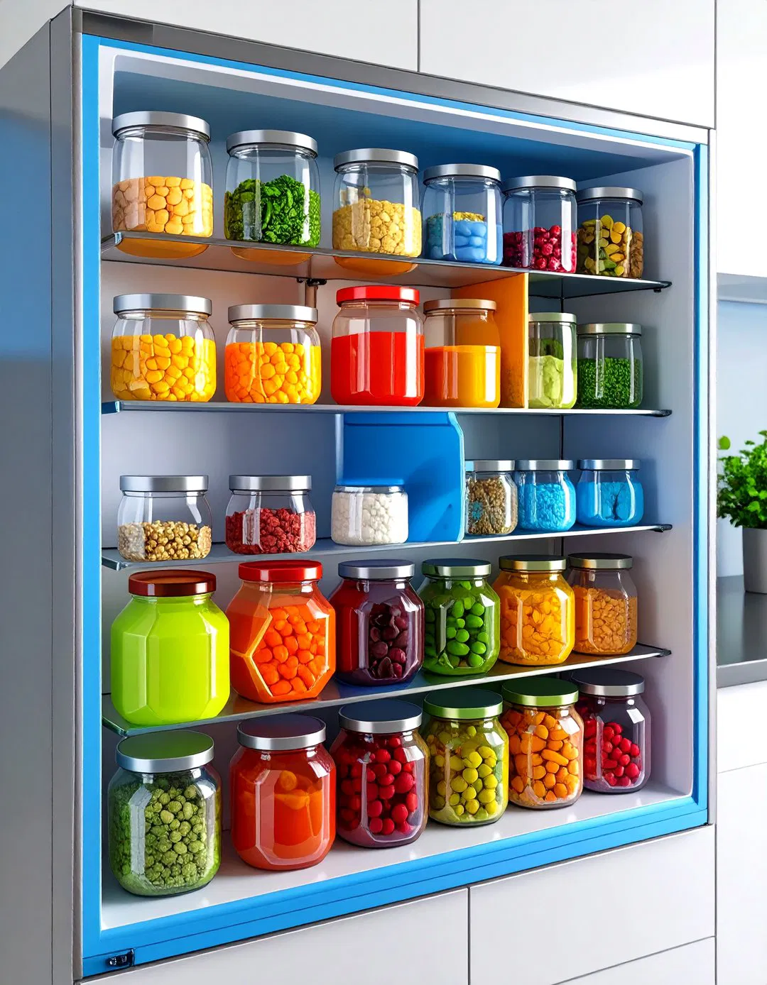 Hexagonal Magnetic Jar Displays - 24 Spice Rack Ideas