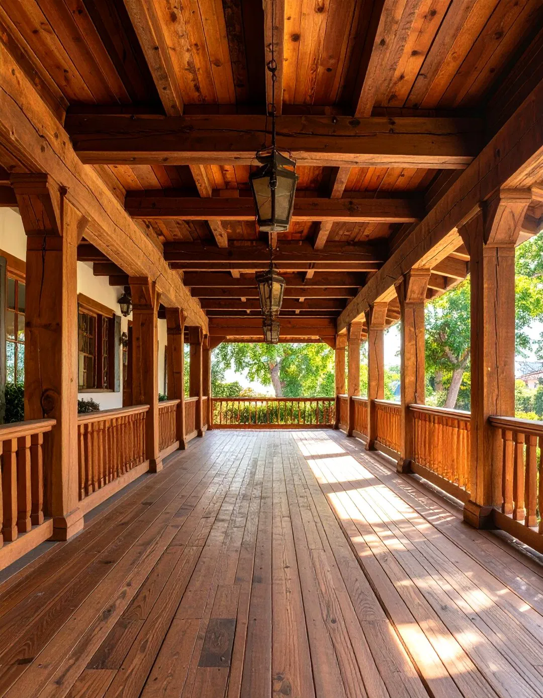 Exposed Wooden Beam Ceiling