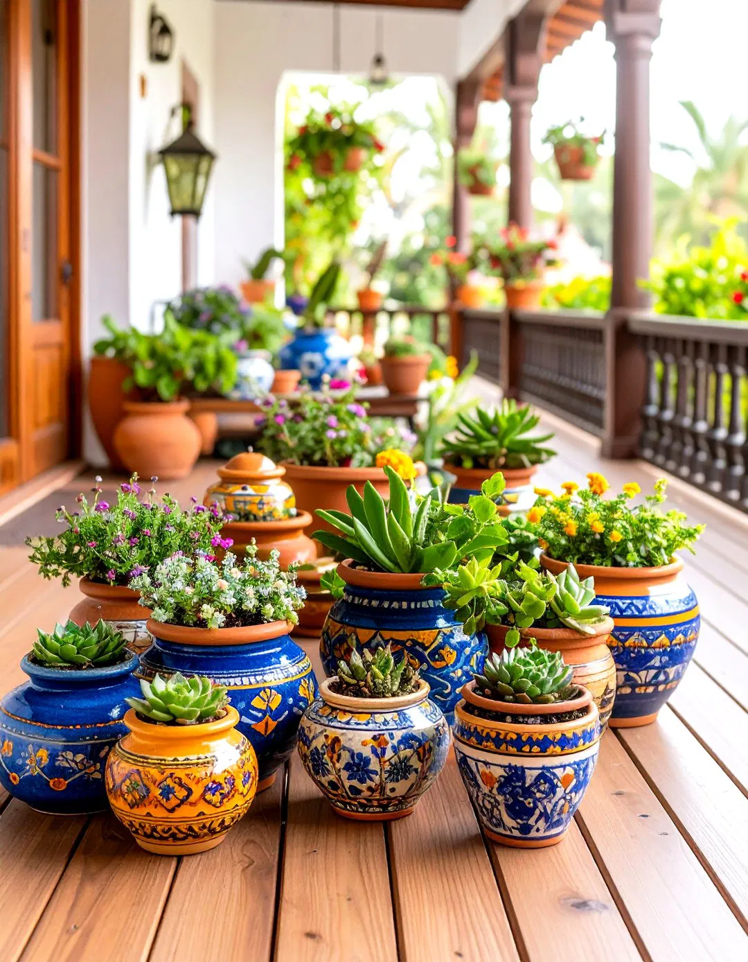 Talavera Pottery Accent Porch